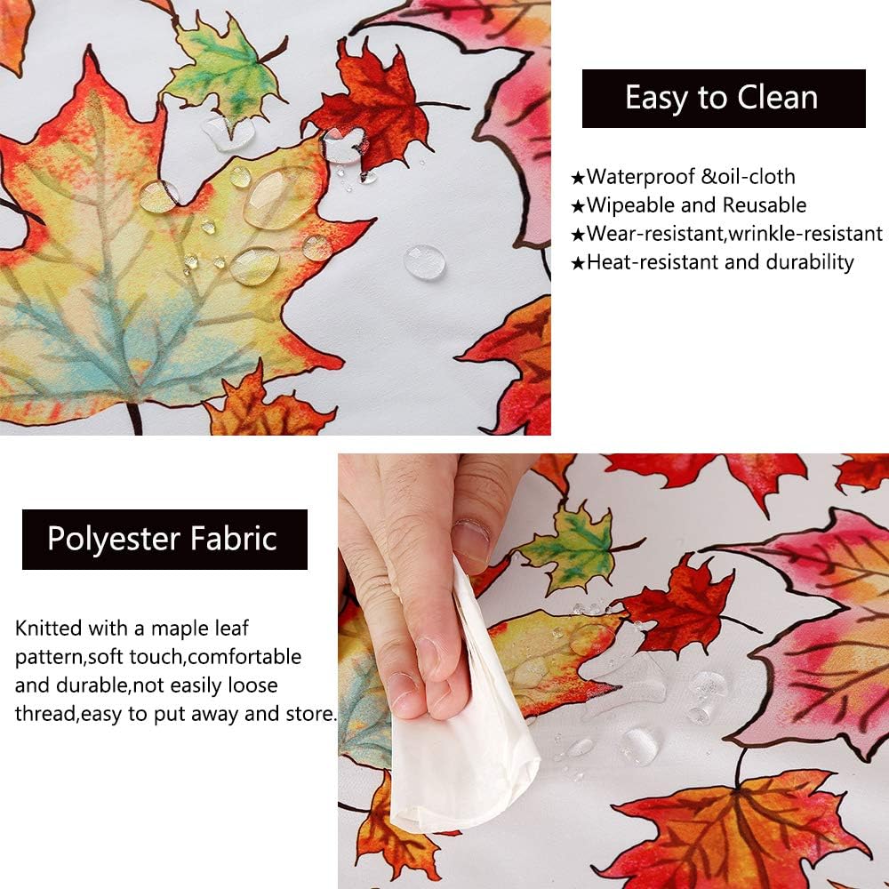 SoarDream Thanksgiving Harvest Table Runner 2 Pieces 13x84 Inches Maple Leaves Printed Table Runner Autumn Or Fall Outdoor Party Table Decorations: Home & Kitchen