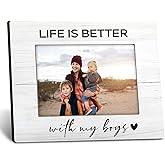 ANIANG Life Is Better with My Boys Picture Frames 8x10, Mom of Boys Photo Frame, Boy Mom Gifts for Momfrom Son, Gifts for Sons fromMom, Mother and SonPicture Frame for Tabletop Wall