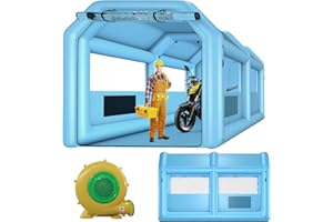 GONFLABLE Inflatable Paint Booth 13.5x8.5x8.5ft, Inflatable Spray Booth with One Blower 750W & Air Filter System Portable Car Paint Booth for Car Parking Tent Workstation