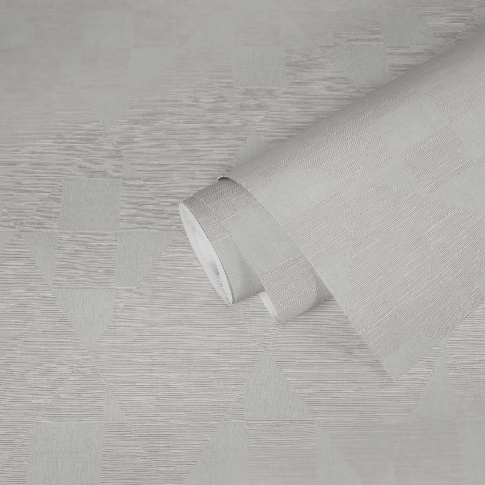 Livingwalls Geometric Wallpaper Titanium 3 Non-Woven Wallpaper 10.05 m x 0.53 m White Grey Made in Germany 381966 38327-3