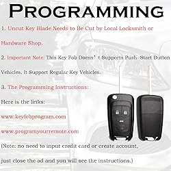 SUPALAND Flip Key Fob Replacement Fits for Chevy