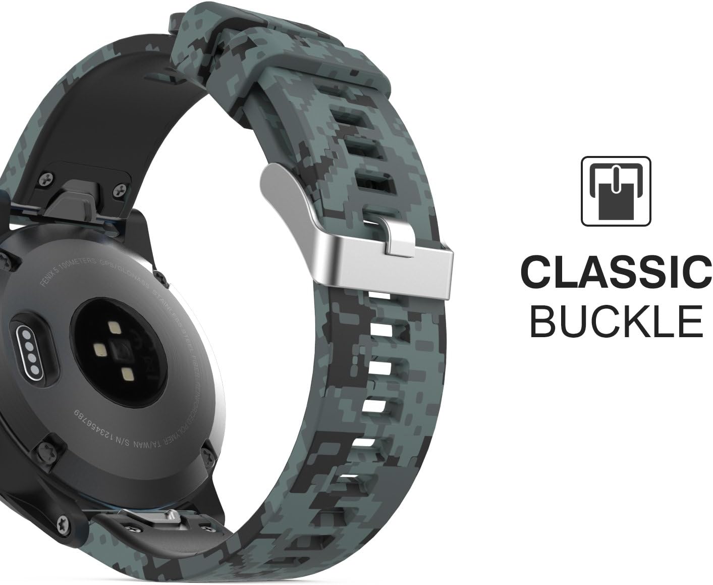 MoKo Strap Compatible with Garmin Fenix 7/7 Pro/6/6 Pro/5/5 Plus/Forerunner 965/955/945/Instinct Solar/Instinct 2 - Image 4