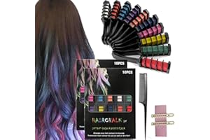 ZGHQHCDRH Jampastry Hair Color Combs, Appehinglaus Hair Dye Comb, 10 Colors Hair Dye Comb Kit, Colorful Bright Hair Comb, Bright Hair Comb Highlights, Temporary Washable Hair Chalk Comb-2set