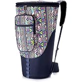 LEBEE Djembe Bag Ethnic Style African Drum Bag for 8/12/13inch Zip Pocket Carry Handle Shoulder Straps,8inch