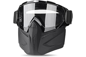 VPZenar Airsoft Mask, Airsoft Mask Full Face and Detachable Airsoft Goggles, Military Paintball Mask Match with Helmet, Tactical Airsoft Gear