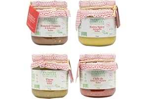 Patricia Quintana Authentic Mexican Salsa Sampler Pack - Enjoy Roasted Tomato & Jalapeño, Extra Spicy Jalapeño, Chile de Árbol & Cilantro, and Three Chiles (4 Bottles)