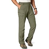 Yevtzl Men's Quick Dry Hiking Cargo Pants Stretch Lightweight - Water Resistant Nylon Spandex Outdoor Trousers with 9 Pockets