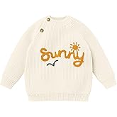 ODASDO Baby Girls Boys Sweater Knitted Pullover Embroidery Knitwear 1st 2nd Birthday Outfit Fall Winter Chunky Knit Tops