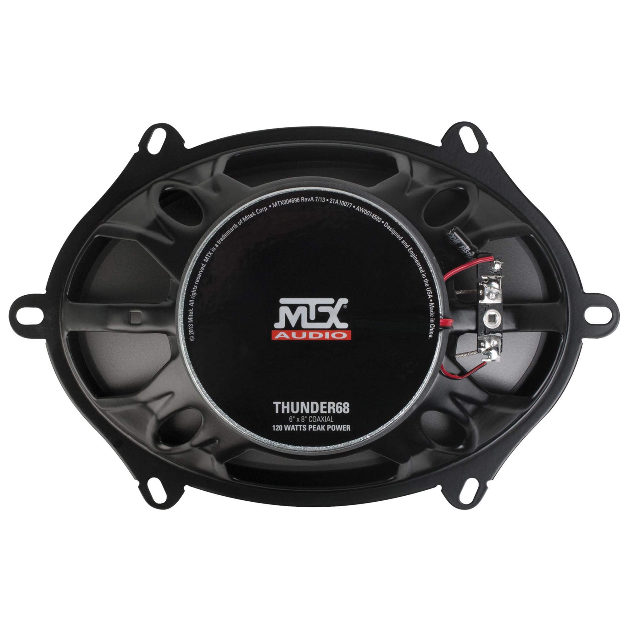 MTX Audio THUNDER68 Thunder Coaxial Speakers - Set of 2, 6x8 Inch 2-Way