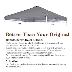 SCOCANOPY Replacement Top with Air Vent for 10x10