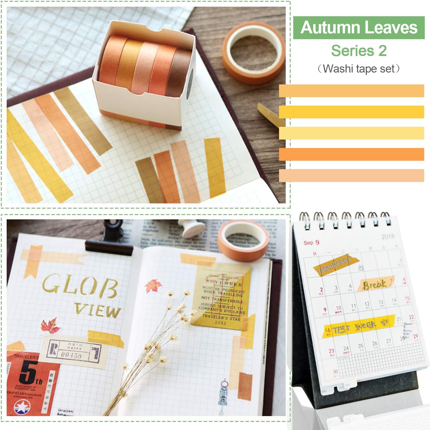 3 Boxes Solid Color Washi Tapes, Colorful Masking Tape Set Labeling Craft For Diy Decorations Scrapbooking Supplies Kids Teachers Painters 5 Rolls In