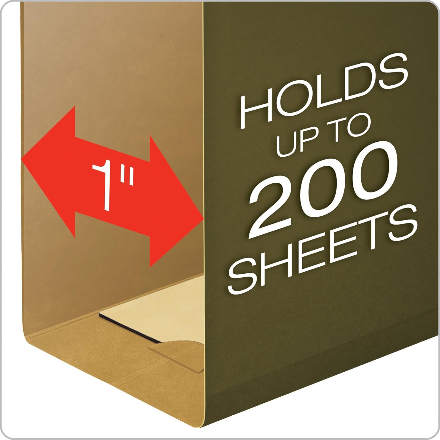 Pendaflex 04153X1 Reinforced 1" Extra Capacity Hanging Folders, Legal, Standard Green, Box of 25 (4153X1) : Hanging File Folders : Office Products