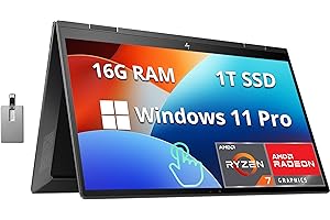 HP Envy x360 2-in-1 15.6" FHD Touchscreen Laptop, AMD Ryzen 7 5825U, 16GB RAM, 1TB PCIe SSD, AMD Radeon Graphics, Backlit Key