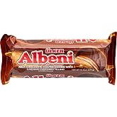 Milk Chocolate Coated Sandwich Cookies with Caramel Flavored Filling, Soft Biscuit Snack Cakes, Chocolate Covered European Cookie Cakes, Tray Packed Imported Turkish Confectionery Dessert Treats for Ulker Albeni Lovers, Family Pack, 8 Count, 344g (12.13oz)