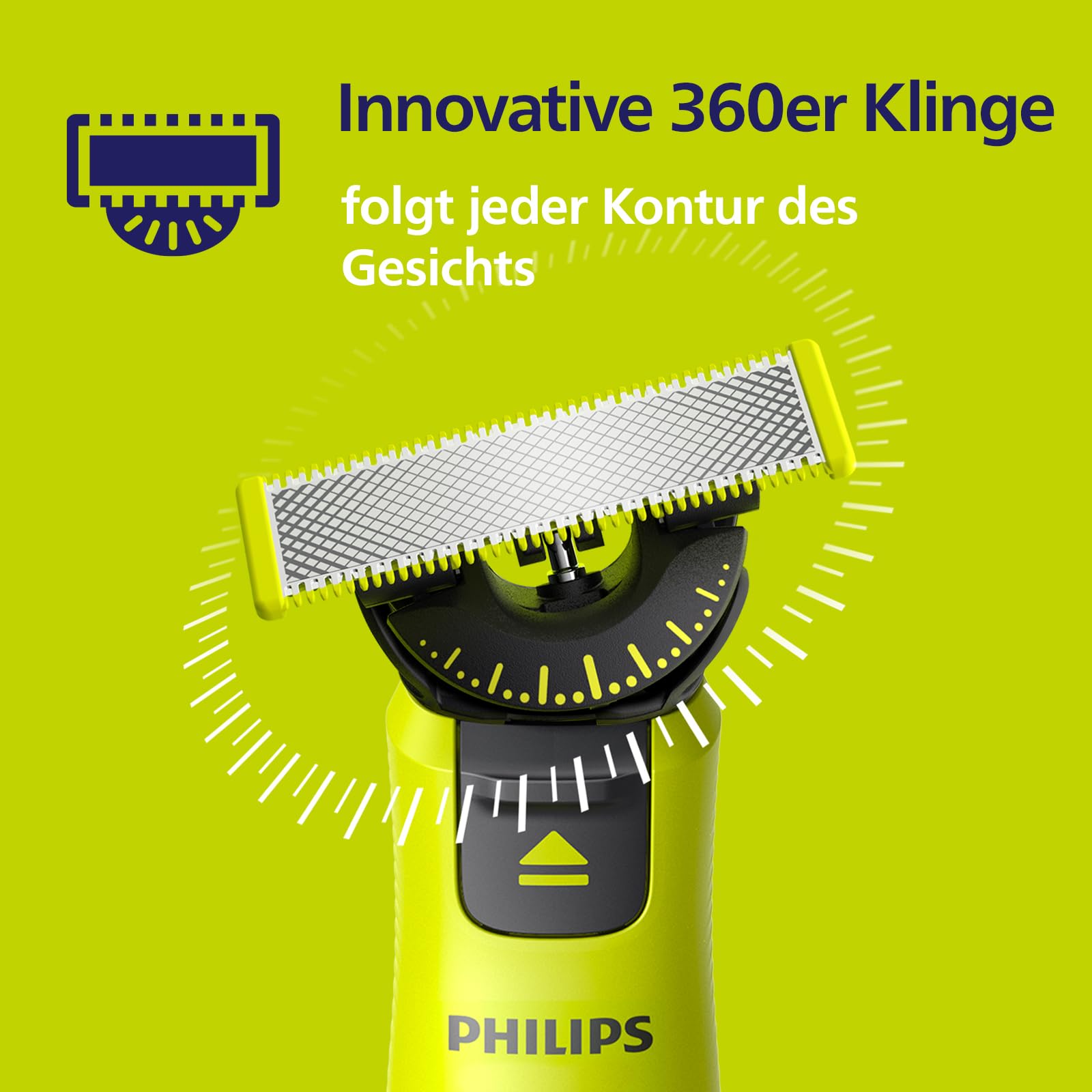 Philips OneBlade Original 360-Klingen, passend für alle OneBlade und Pro Modelle, original von Philips, 5er-Pack (Modell QP450/50) 6