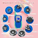 Retevis RT388 Kids Walkie Talkies Pair Blue VOX Flashlight 8 Volume Adjust view 8