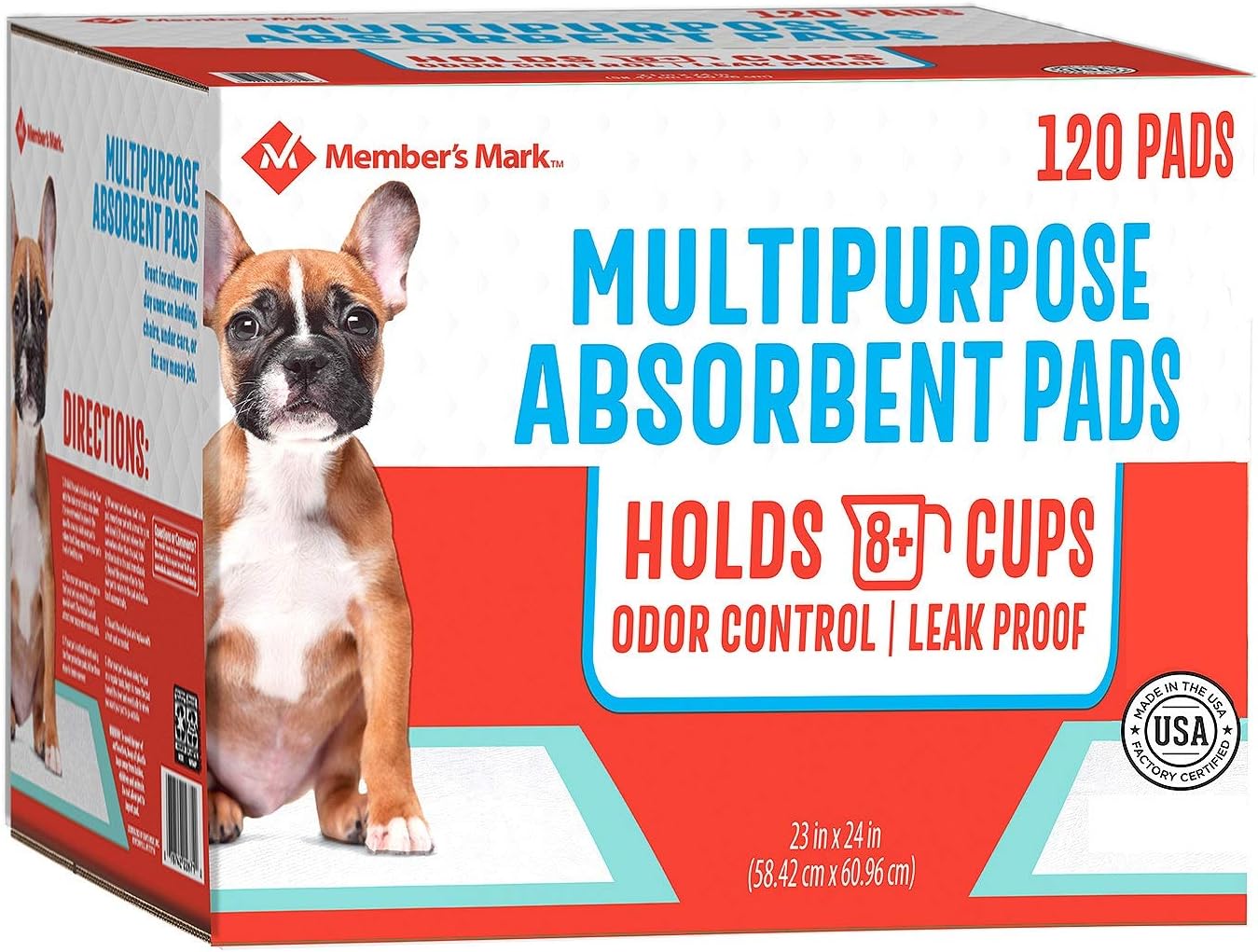 Member's Mark Pet Training Pads 23" x 24" - Built in Attractant (120