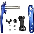BNVB Bike Crank Arm Set， 170mm 104 BCD Mountain Bike Crank Set with Bottom Bracket Crank and Chainring Bolts for MTB BMX Road Bicyle, Compatible with Shimano, FSA, Gaint (Black/Red/Silver)
