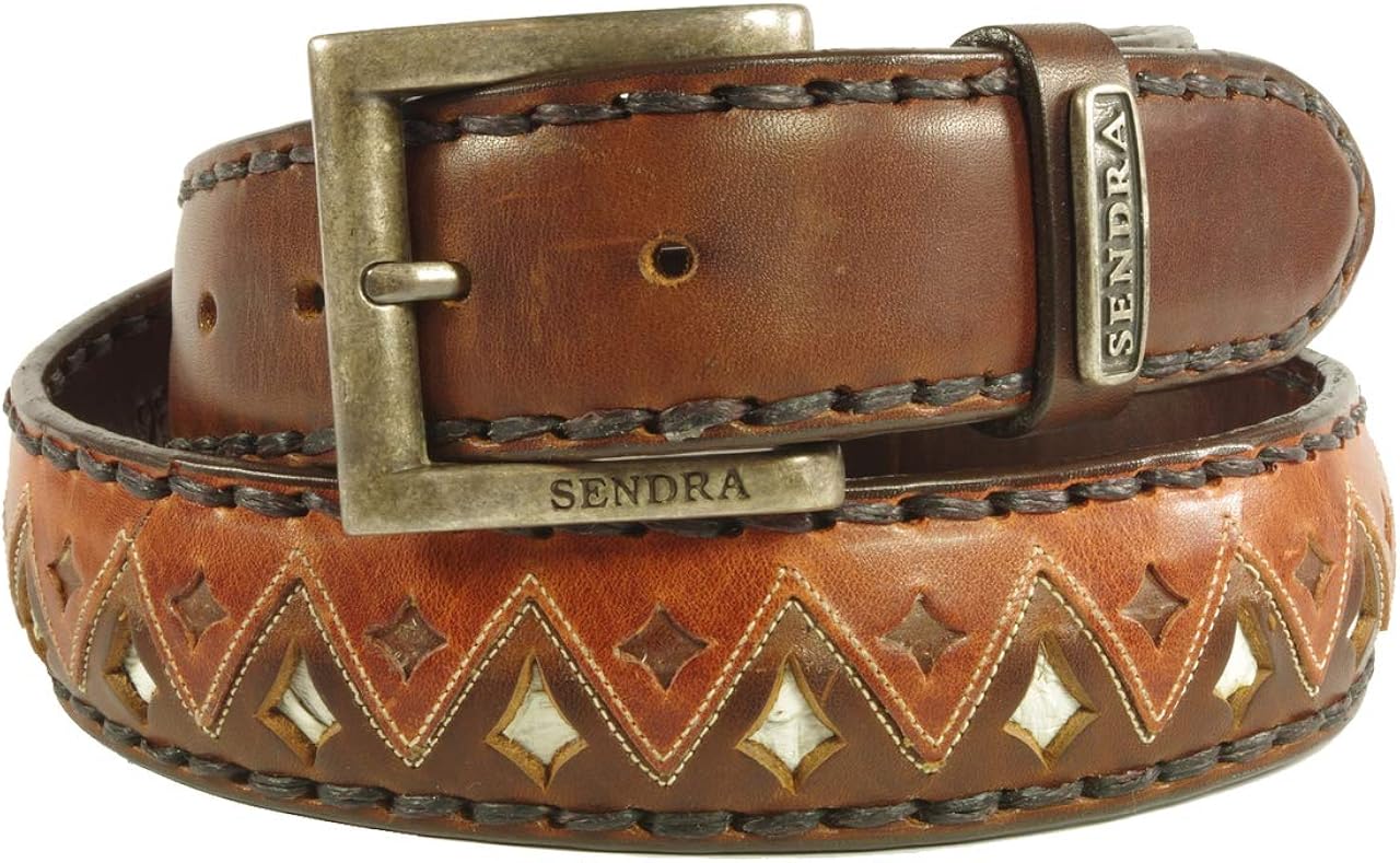 Sendra Boots Riem 7569 Bruin Heren Dames Riem Handgemaakt Cowboy