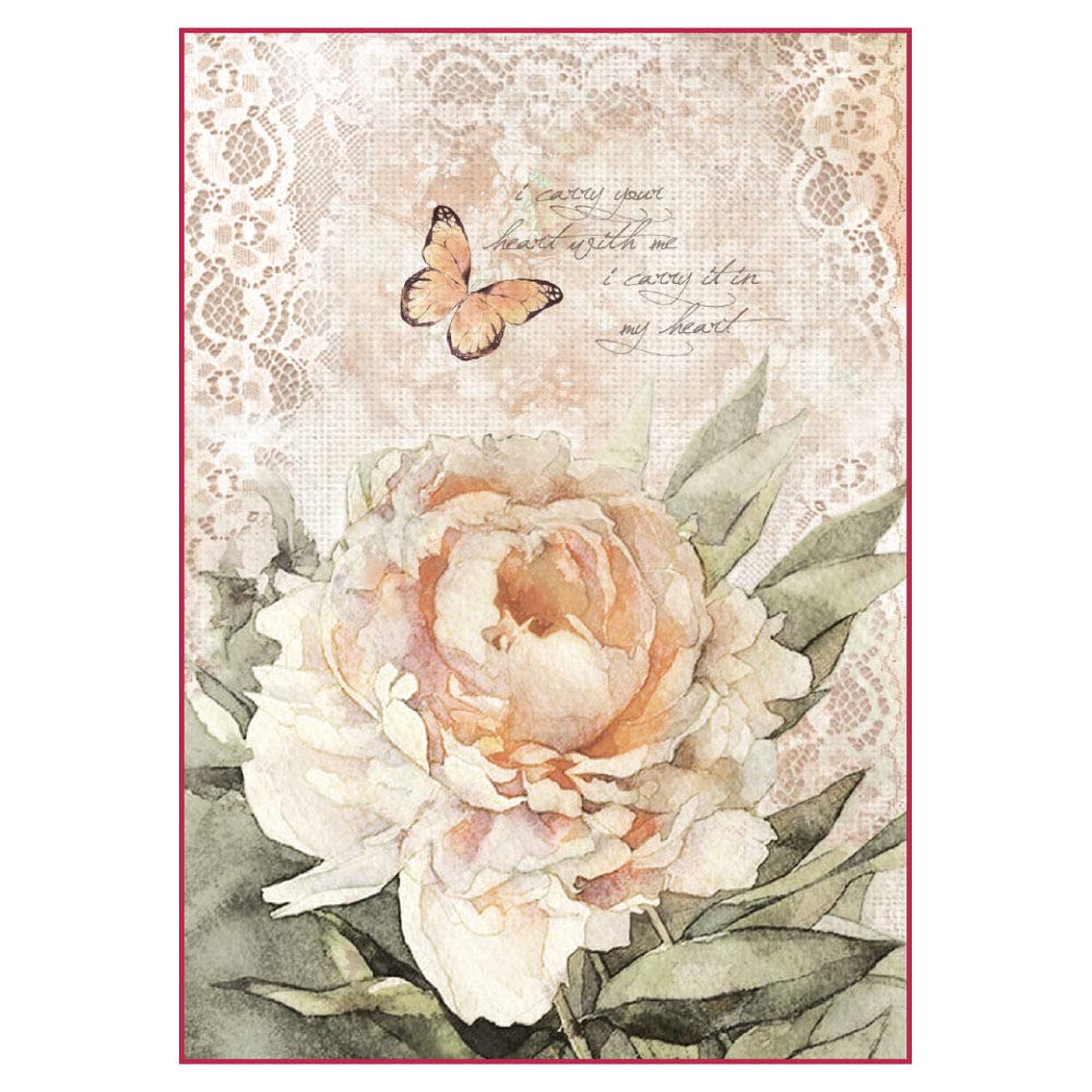 Stamperia Vintage Rose Rice Paper, 21 x 29.7 cm, Multi-Colour