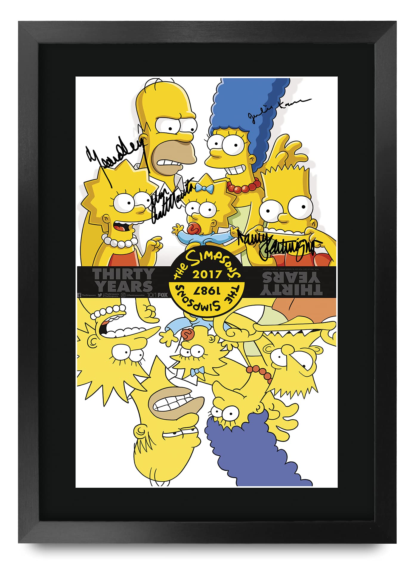 HWC Trading A3 FR The Simpsons Dan Castellaneta Gifts Printed Signed Autograph Picture for TV Memorabilia Fans - A3 Framed