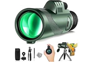 ARINAZ 80 x 100 Monocular-Telescope Low Night Vision Monoculars High Definition for Adults High Powered with Smartphone Adapter Telescope Hunting Wildlife Bird Watching Travel Camping Hiking