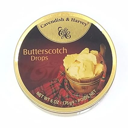 Amazon Com Cavendish Harvey Butterscotch Drops 6oz Tin Grocery Gourmet Food