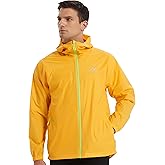 NORDIC OUTLAND Rain Jacket Men Packable Lightweight, Waterproof Breathable Raincoat with Hood, Outdoor Hiking Winbreaker