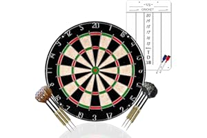 Professional Regulation Bristle Dartboard Set: High-Grade Compressed Sisal Dartboards with Print Numbers and Staple-Free Bull