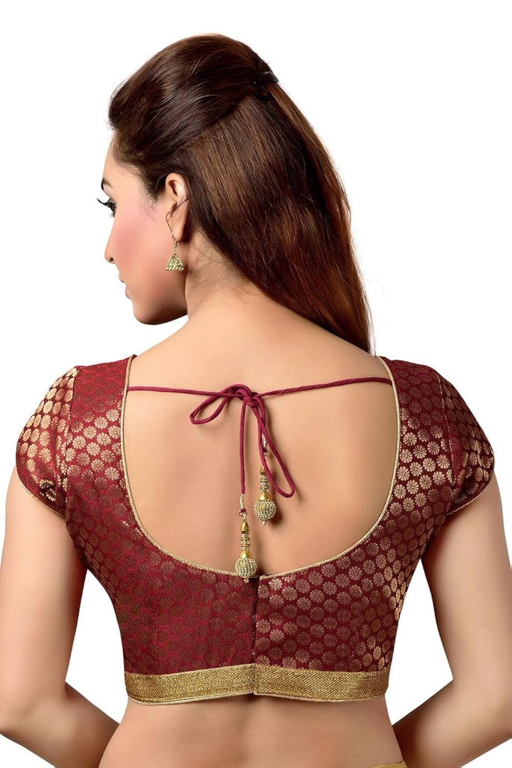 studio shringaar brocade net yoke blouse