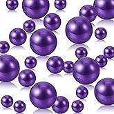 Luerbi Purple Vase Filler | 300PCS Pearls Bead for Centerpieces Vases | 8/14/20 mm No Hole Beads, Fake Pearls for Wedding Birthday Anniversary Theme Party Christmas Table Centerpieces Decor