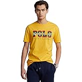 POLO RALPH LAUREN Men's Athletic Department Logo Crew Neck T-Shirt (Gold Sigpolo, XL)