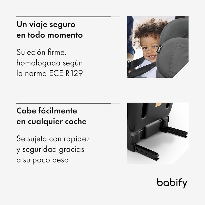 Assento de bebé FlexiFit Premium ISOFIX - para crianças dos 3 aos 12 anos (15-36 kg), ECE R129, encosto de cabeça de 11 posições, encosto ajustável, laterais extensíveis, design dobrável, cinzento
