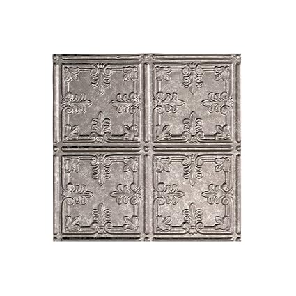 Fasade Easy Installation Traditional 10 Galvanized Steel Glue Up