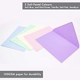 Pukka Pad Pukka Post Gummed Envelopes 25 Pack 100GSM 114x162mm C6 Pastels view 6