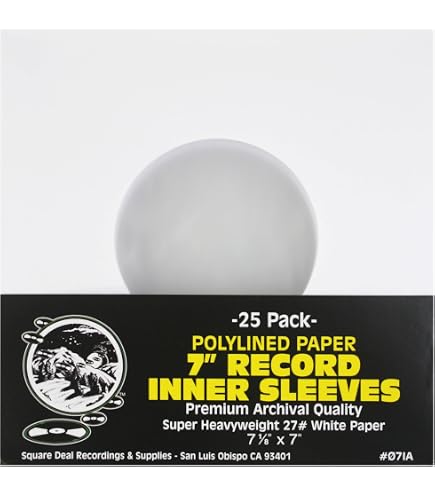 BCW 12-Inch Record Paper Inner Sleeves – Polylined With Hole – Black – 50 Pack