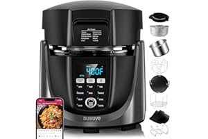 Nuwave Duet Air Fryer, Electric Pressure Cooker & Grill Combo, 540 IN 1 Multicooker with 2 Removable Lids, Slow Cook, Sears, 