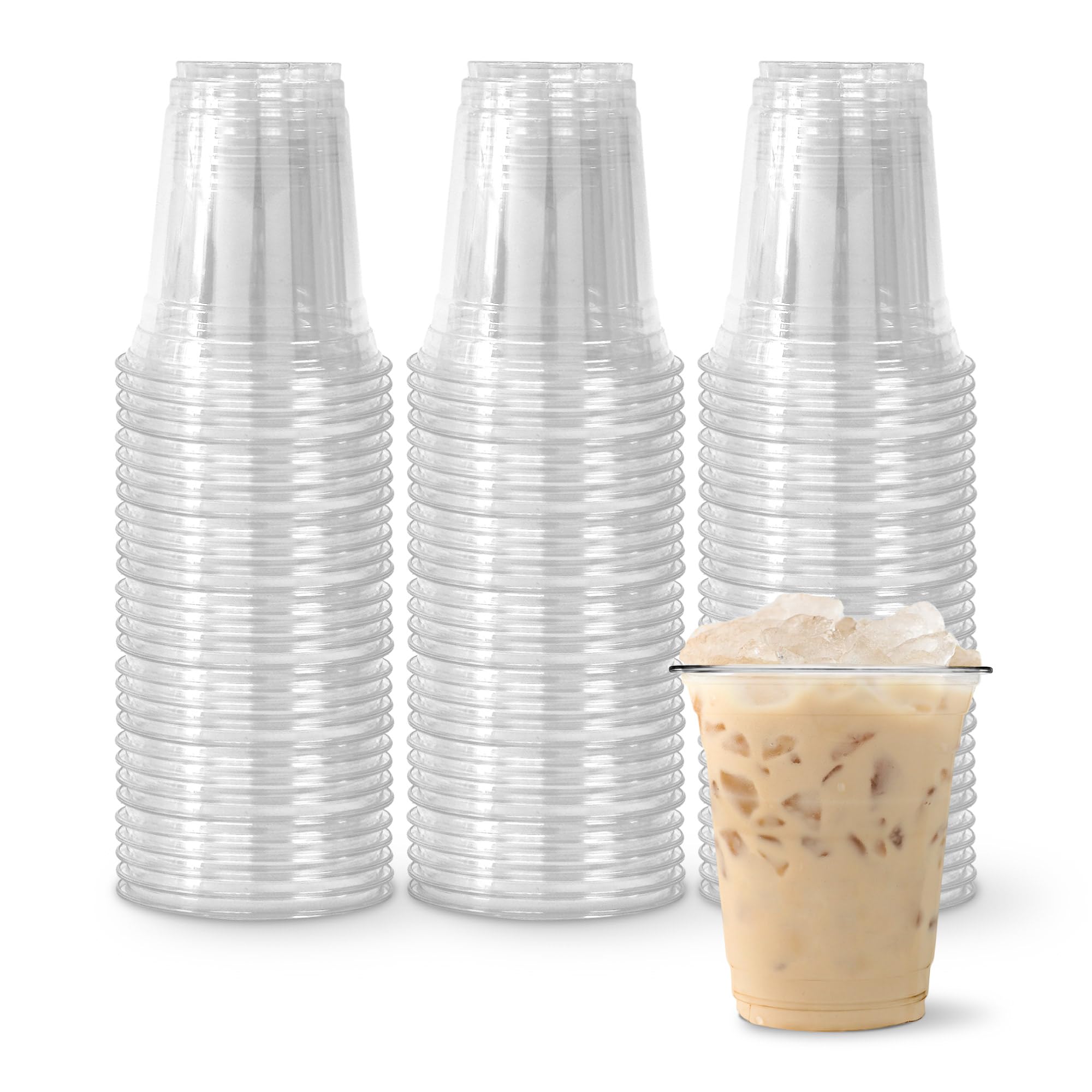 Photo 1 of [200 COUNT]HAKOWARE by Harvest Pack 12 oz Ultra Clear Plastic Cold Cups, Disposable PET Wedding Party Drinking Cups Tumblers, Iced Coffee Beer Juice Cold Beverage