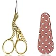 BIHRTC 3.6inch Little Embroidery Scissors Sharp Stainless Steel Tip Scissors Cross Stitch Scissors for Office Home Manual Sewing Handicraft DIY Tool Art Work Needlepoint Crochet Vintage Detail Shears