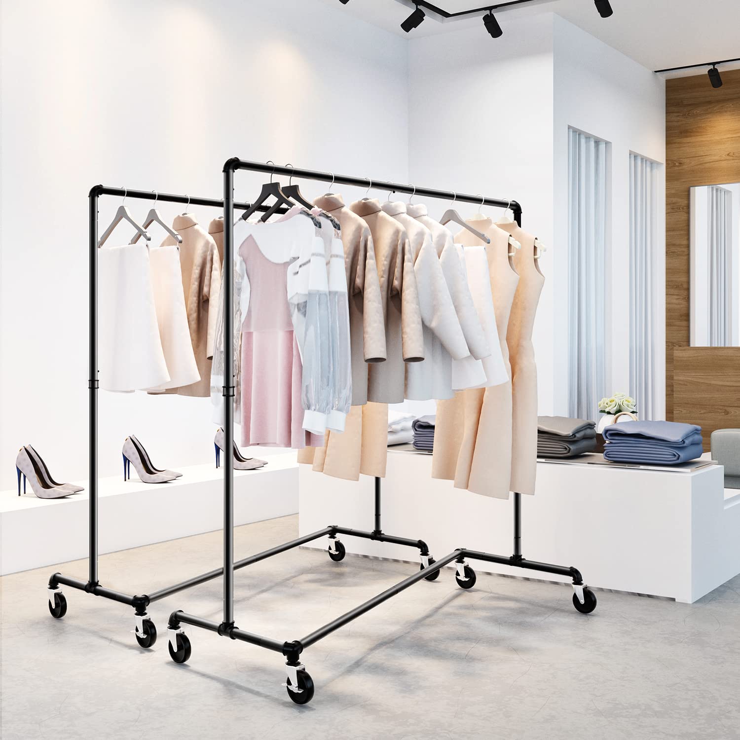 Mua GREENSTELL Clothes Rack, Z Base Industrial Pipe Clothing Rack ...