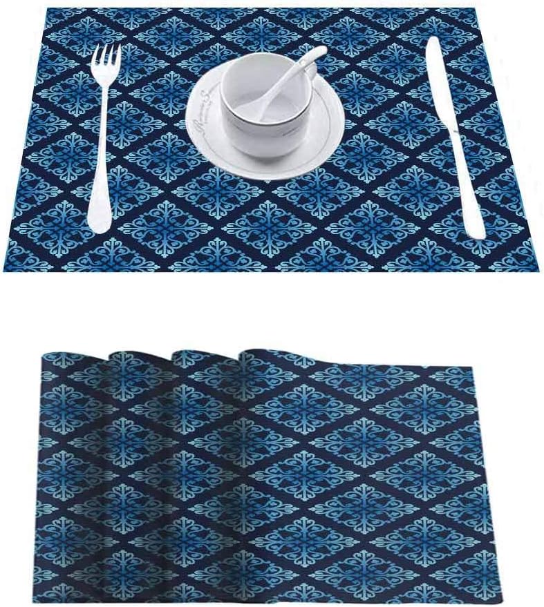 Non Slip Easy to Clean Wipeable Washable Place Mats, Old Stylish