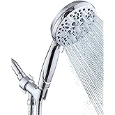Shower Head with Handheld High Pressure-Full Body Coverage Powerful Rain Showerhead Extra 60" Long Hose and Adjustable Brass 