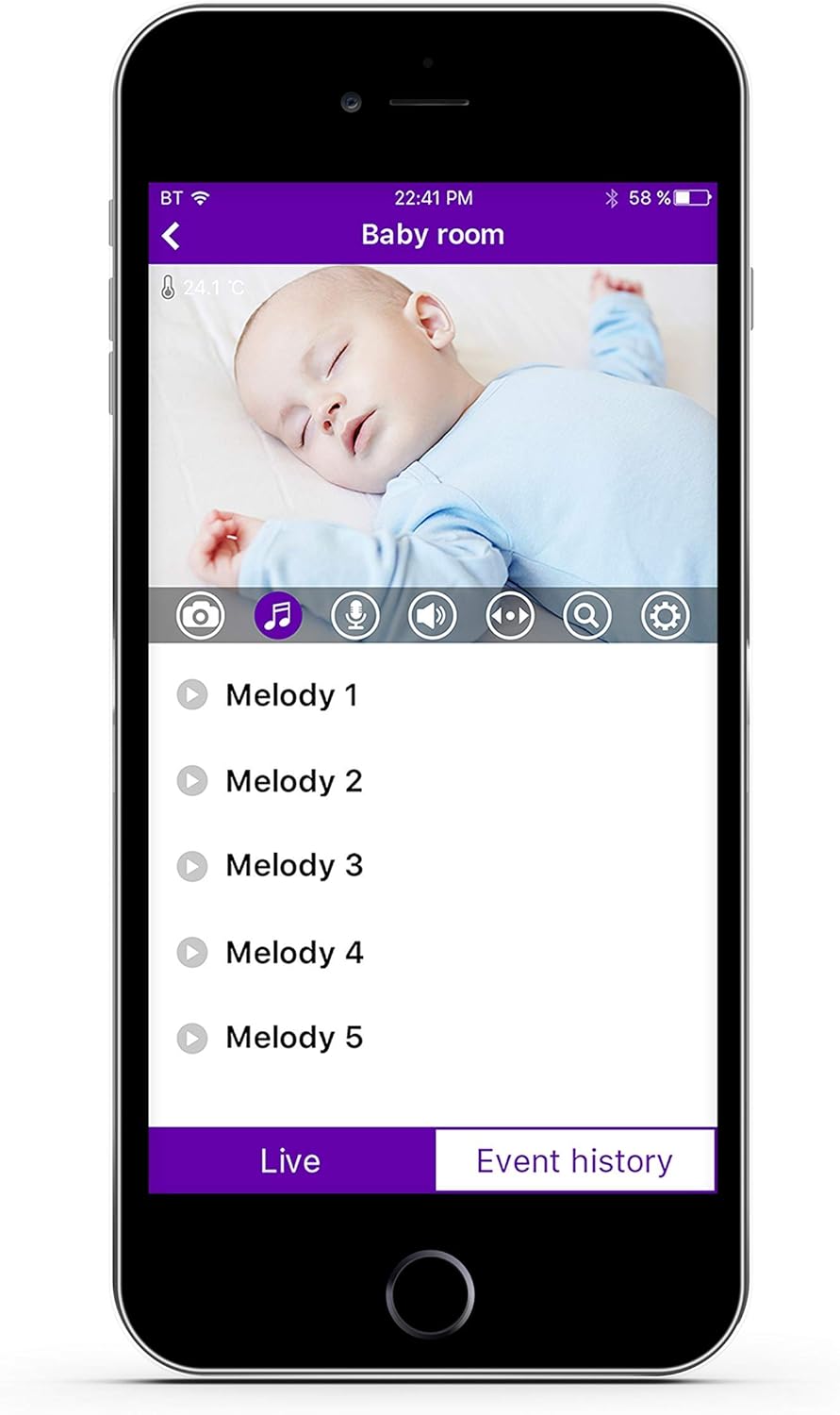 bt smart video baby monitor 5 inch