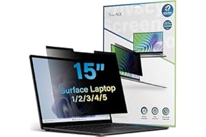 SenseAGE Microsoft Surface Laptop 15 inch Magnetic Privacy Screen Protector, Easy On/Off Privacy Filter, Anti-Blue Light Glare Filter, Compatible with Surface Laptop 5/4/3/2/1 Screen Protector