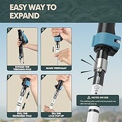 GPTCAMP Walking Sticks Collapsible Hiking