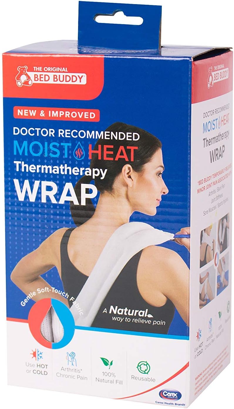 Carex Bed Buddy Heat Pad and Cooling Neck Wrap - Microwave Heating Pad for Sore Muscles - Cold Wrap Pack for Aches and Pain: Health & Personal Care