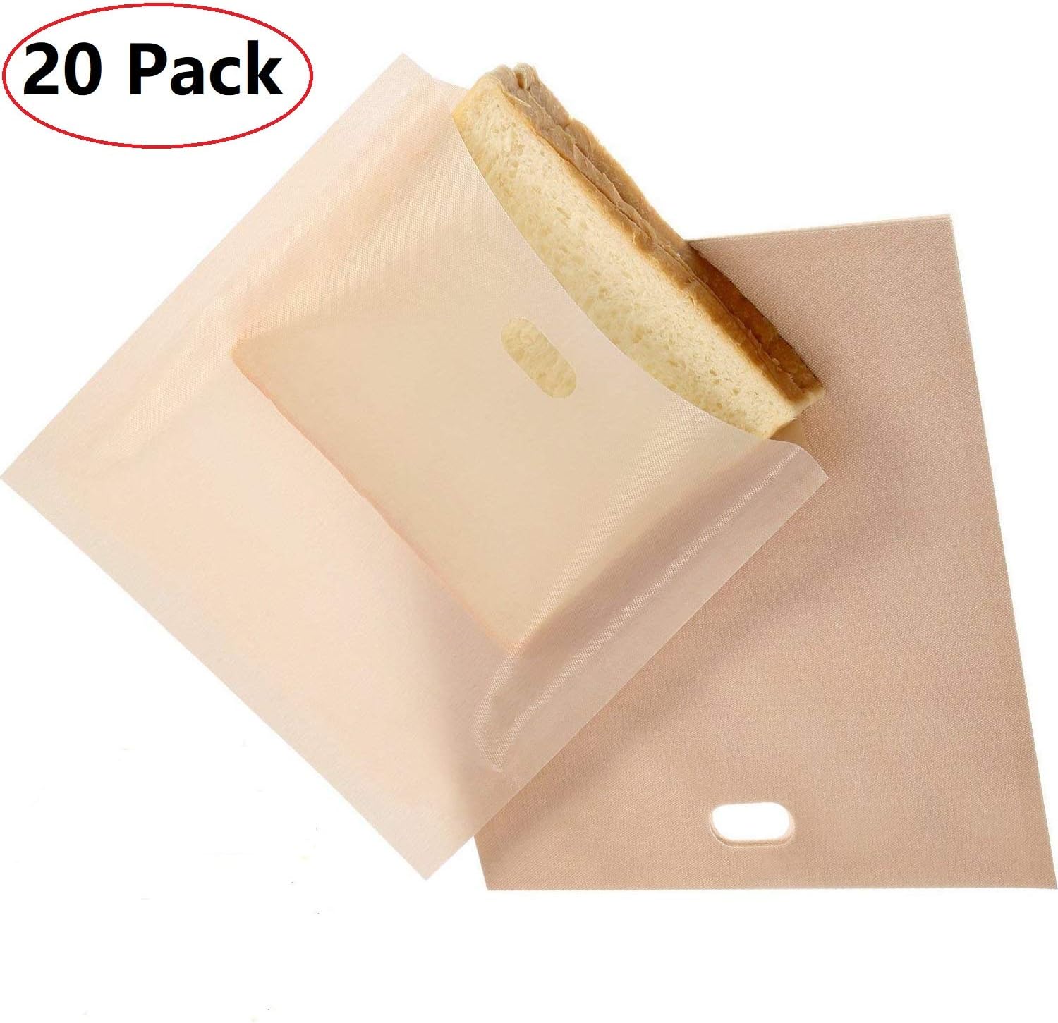 20 Pack Toaster Bags Nonstick Reusable Toast Bag, Heat Resistant