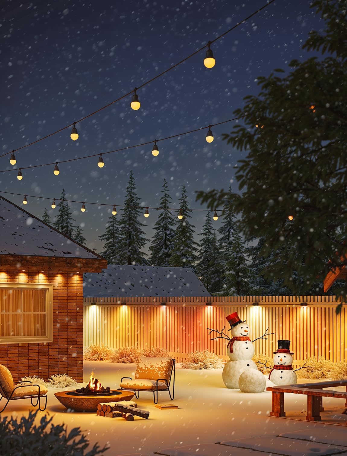 Govee Outdoor Deck Lights, RGBIC Outdoor Lights with 4000K White Light, IP65 Smart Fence Lights with App Control, Voice Control, LED Path Light for Outdoor Decor,Wired 6 Packs (32.8ft)
