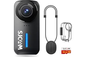 SJCAM C110Plus Magnetic Combo, 4K POV Pocket Action Camera,170° FOV Video, 6-Axis Stabilization,Mini Body Camera, Waterproof, Wearable cam for travel sport,Built-in Mic for Vlogging,Helmet Mount,Black