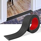 Heonay Threshold Ramps for Doorways Self-Adhesive Rubber Threshold Strip | Rubber Ramps for Door Threshold, Wheelchair Stroller Scooter Reducer Ramp, Peel and Stick, Black, 3'' Wide x 3.3' Long